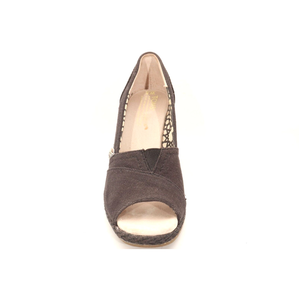TOMS Vegan Sandals Spadriles Wedges Heel Brown Wome's 6 ($)3712 - Picture 3 of 7